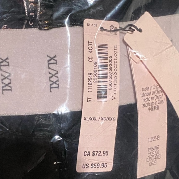 🆕 VICTORIA’S SECRET VS SLEEP Short Cozy Robe XL-XXL Black - Picture 7 of 9